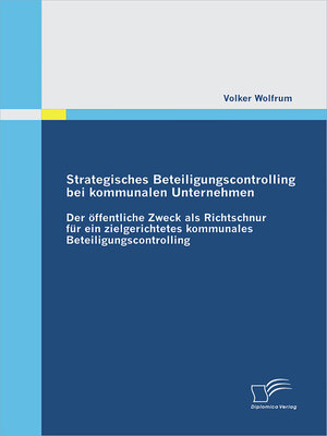 cover image of Strategisches Beteiligungscontrolling bei kommunalen Unternehmen